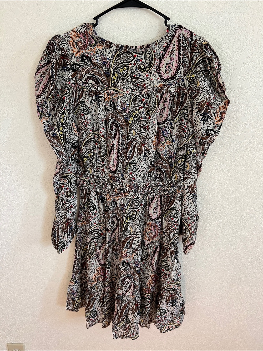 Elan Women's Paisley-Print Chiffon Puff-Sleeve Mini Dress - Picture 5 of 5